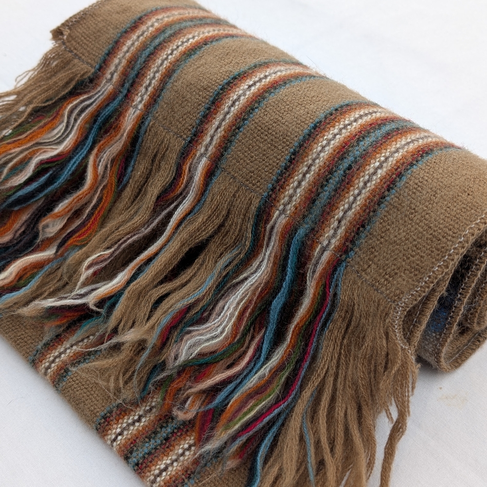 Brown Striped Winter Scarf
